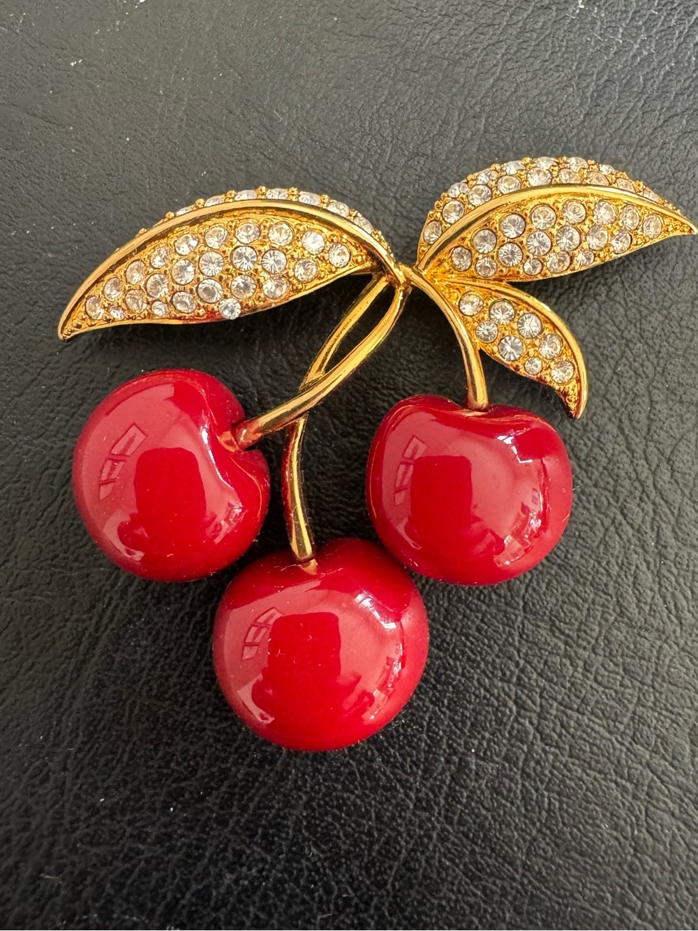 Joan Rivers Vintage Cherry Broach